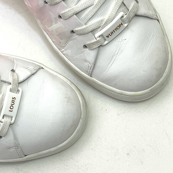 Authentic Louis Vuitton Frontrow Sneakers Pink White 37.5 - Picture 11 of 13